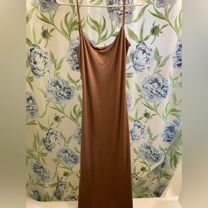 Brown Maxi Dress with open back